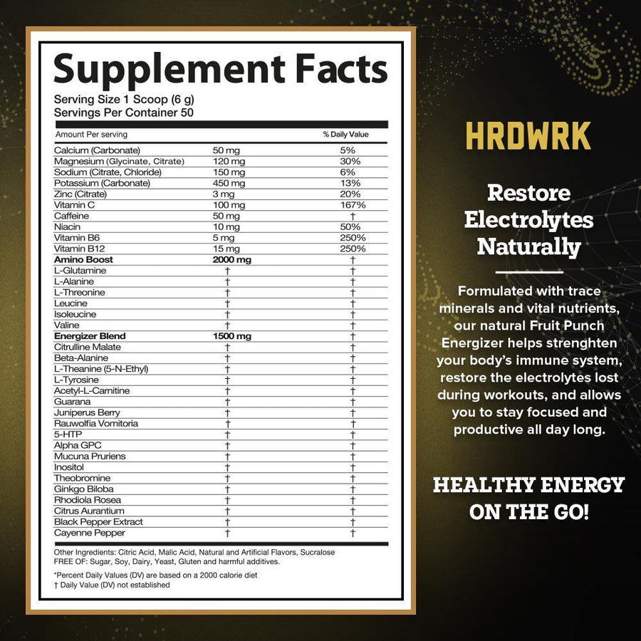 HRDWRK  Energizer - MMA Nutrition LLC