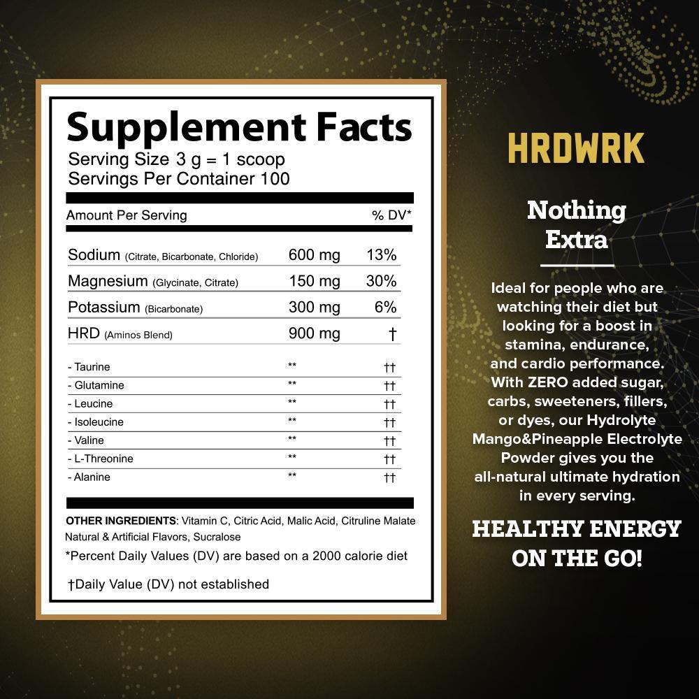 HRDWRK Mango Pineapple - MMA Nutrition LLC